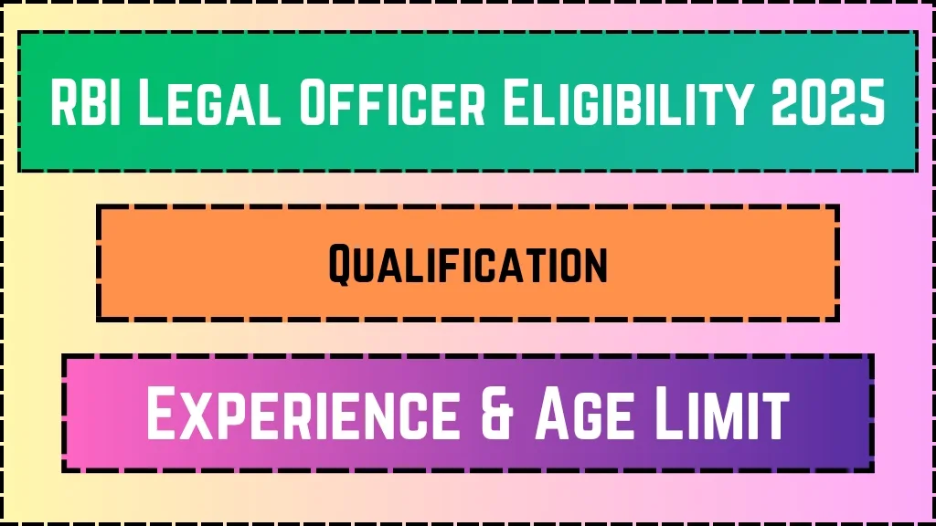 RBI Legal Officer Eligibility 2025