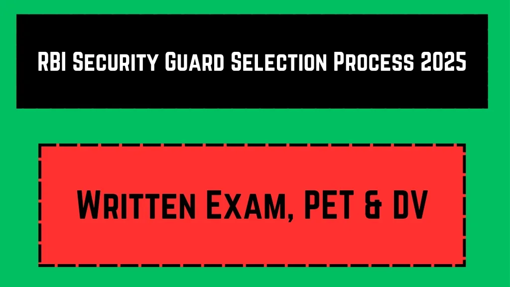 RBI Security Guard Selection Process 2025