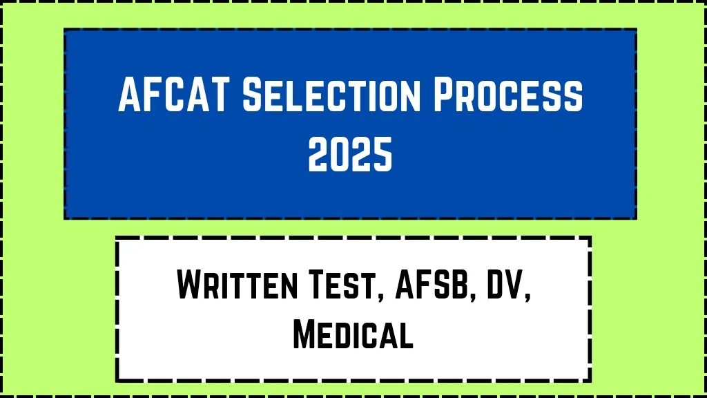 AFCAT Selection Process 2025