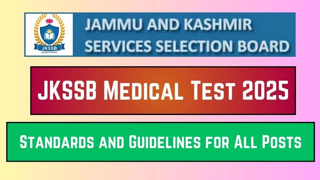 JKSSB Medical Test 2025